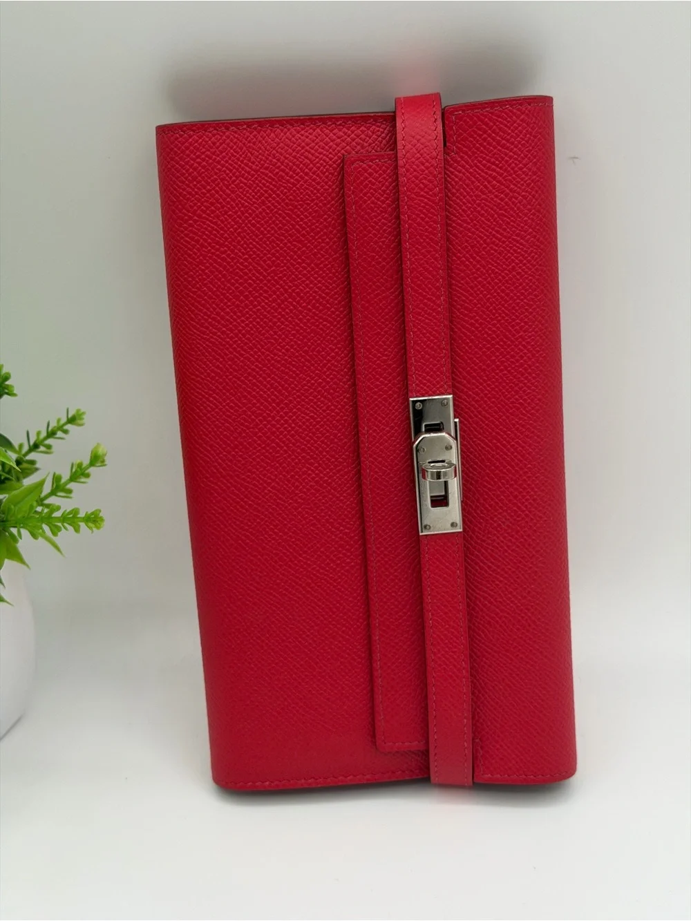 Hermes Kelly Epsom leather long wallet palladium hardware 😍🔥
